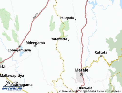 MICHELIN Aluthwela map - ViaMichelin