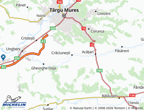 MICHELIN Crăciunești map - ViaMichelin