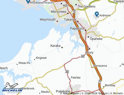 Mapa MICHELIN Karaka - ViaMichelin