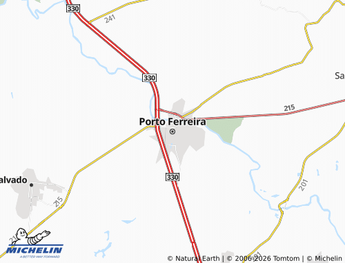 MICHELIN Porto Ferreira map - ViaMichelin