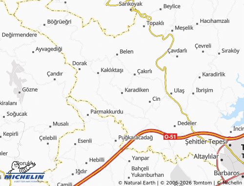 Mapa MICHELIN Karadiken - ViaMichelin