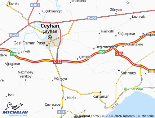 MICHELIN Çiftlikler map - ViaMichelin