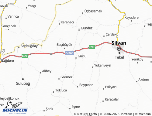 MICHELIN Güçlü map - ViaMichelin