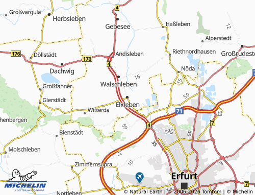 Mapa MICHELIN Elxleben - ViaMichelin