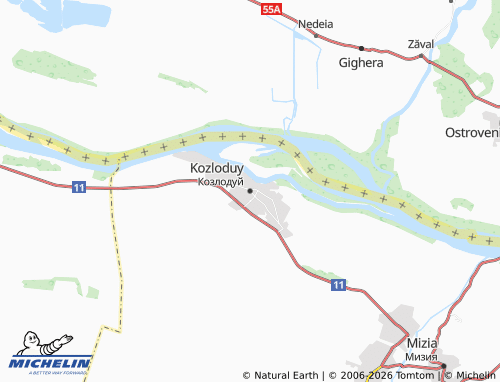 MICHELIN-Landkarte Kozloduy - ViaMichelin