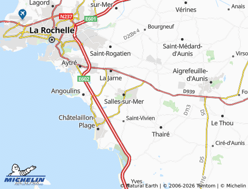 Carte MICHELIN Salles-sur-Mer - ViaMichelin