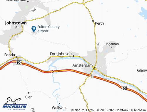 Mapa MICHELIN Fort Johnson - ViaMichelin