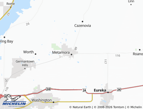 Mapa MICHELIN Metamora - ViaMichelin