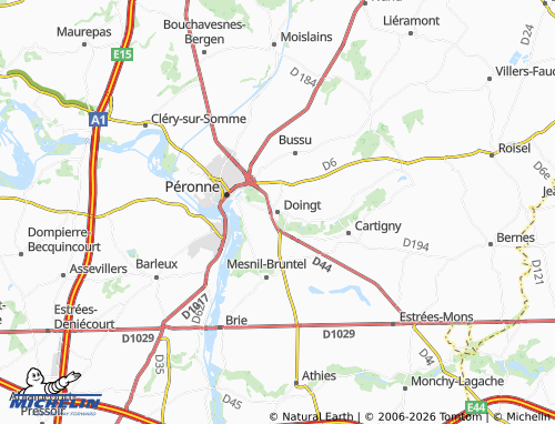 Mappa MICHELIN Doingt - ViaMichelin