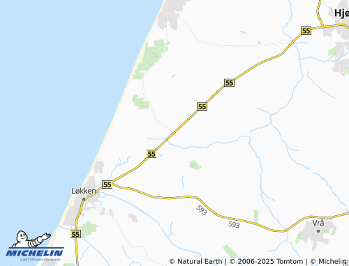 MICHELIN Sønder Rubjerg map - ViaMichelin