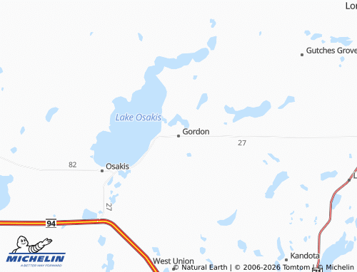 Mapa MICHELIN Gordon - ViaMichelin
