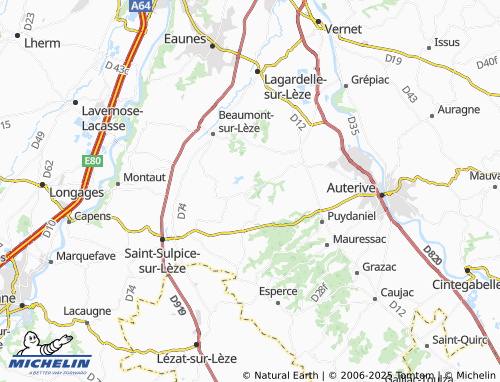Carte MICHELIN Auribail - ViaMichelin