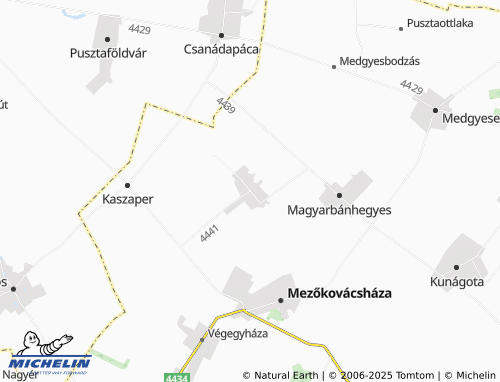 MICHELIN Nagybánhegyes map - ViaMichelin