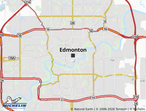 Carte MICHELIN Edmonton - ViaMichelin