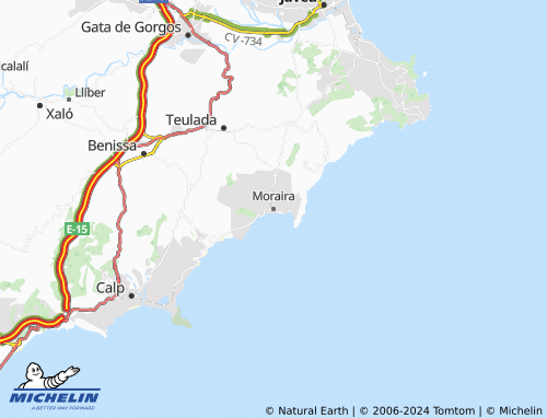 MICHELIN Moraira map - ViaMichelin