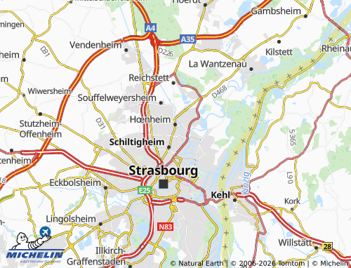 Mappa MICHELIN Bischheim - ViaMichelin