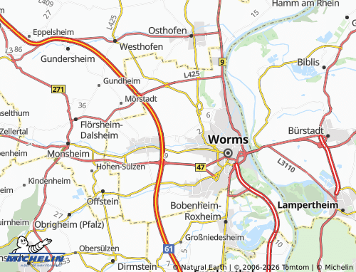 Mappa MICHELIN Leiselheim - ViaMichelin