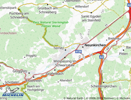 Carte MICHELIN Ternitz - ViaMichelin