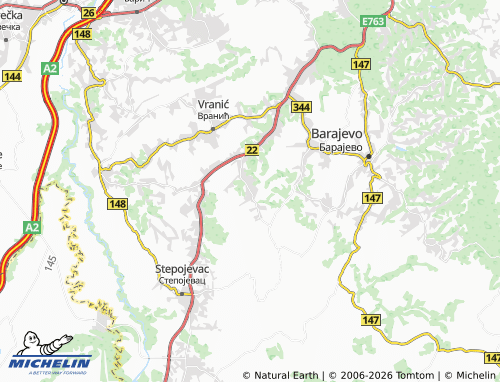 Carte MICHELIN Šiljakovac - ViaMichelin
