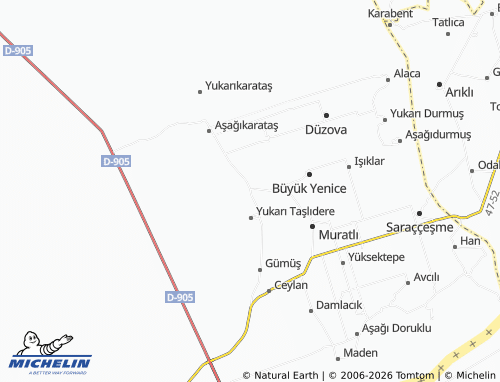 MICHELIN Akbulut map - ViaMichelin