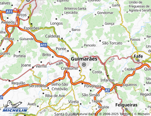 MICHELIN Caneiros map - ViaMichelin