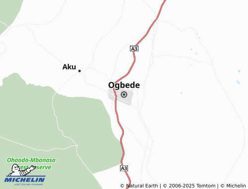 MICHELIN Ogbede map - ViaMichelin