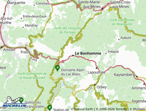 Mapa MICHELIN Le Bonhomme - ViaMichelin