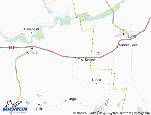MICHELIN C.A. Rosetti map - ViaMichelin