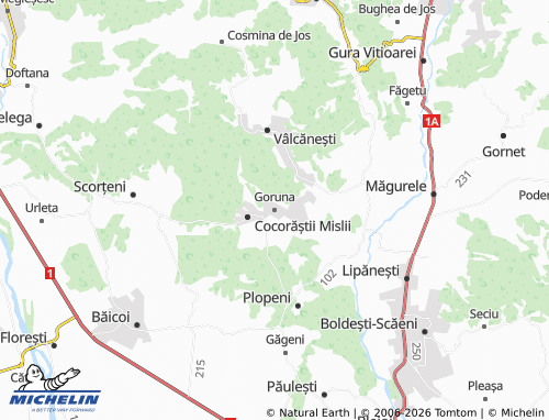 Carte MICHELIN Goruna - ViaMichelin