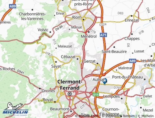 Carte MICHELIN Cébazat - ViaMichelin