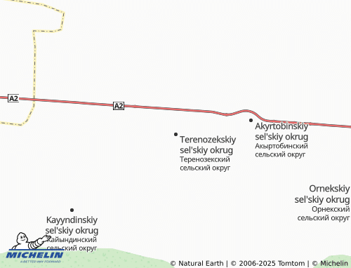 MICHELIN Terenozekskiy sel'skiy okrug map - ViaMichelin