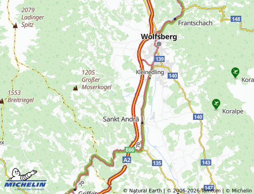 MICHELIN-Landkarte Winkling - ViaMichelin