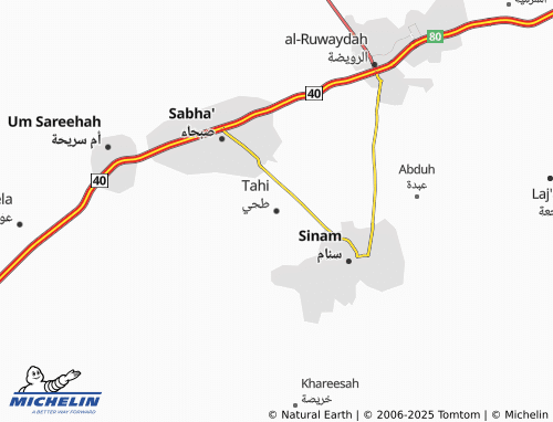 MICHELIN Tuhayy map - ViaMichelin