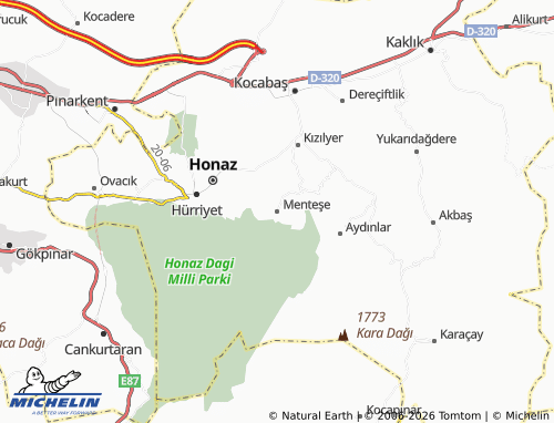Mappa MICHELIN Menteşe - ViaMichelin