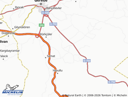 MICHELIN Muratfakılar map - ViaMichelin