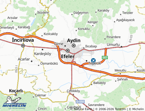 MICHELIN Yedi Eylül map - ViaMichelin