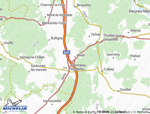MICHELIN Allain map - ViaMichelin