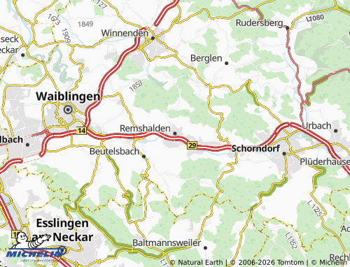 MICHELIN Remshalden map - ViaMichelin