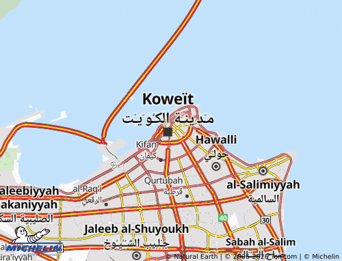 Carte MICHELIN al-Qiblah 10 - ViaMichelin