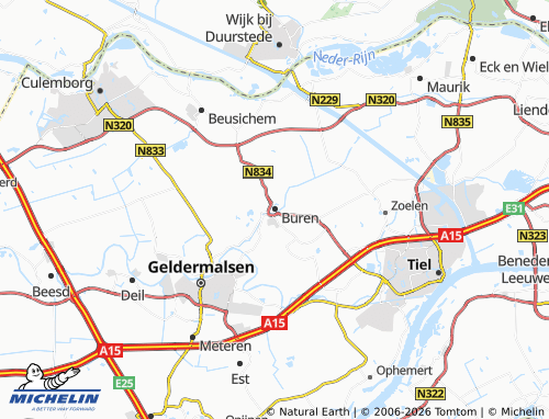 Carte MICHELIN Buren - ViaMichelin