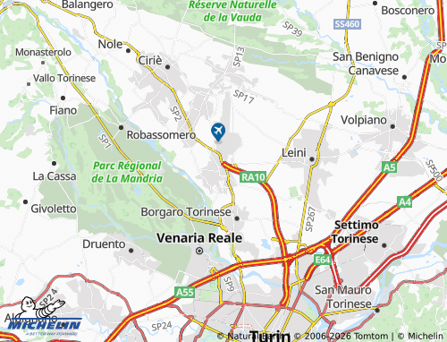 Mappa MICHELIN Caselle Torinese - ViaMichelin