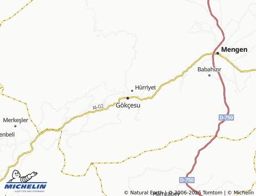 MICHELIN Gökçesu map - ViaMichelin