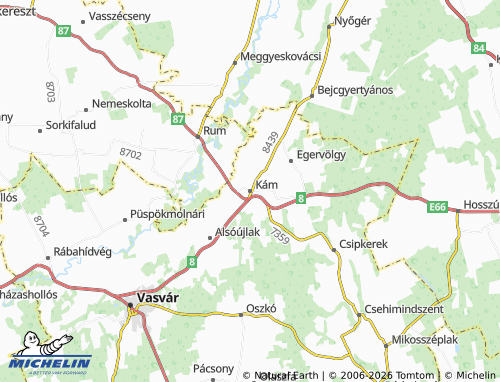 Carte MICHELIN Kám - ViaMichelin