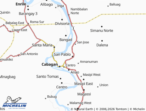 MICHELIN Minanga Sur map - ViaMichelin