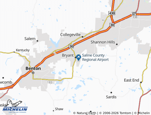 Mappa MICHELIN Bryant - ViaMichelin