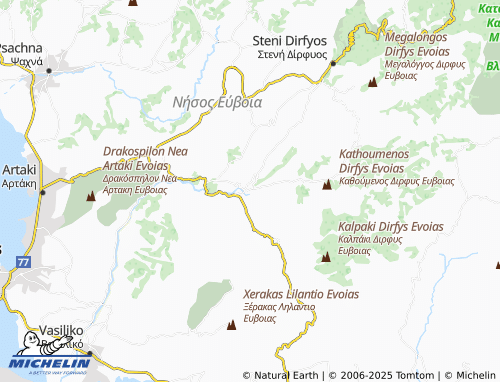 MICHELIN Pournos map - ViaMichelin