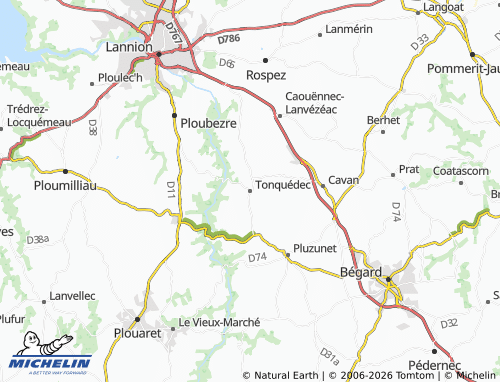 Mapa MICHELIN Tonquédec - ViaMichelin