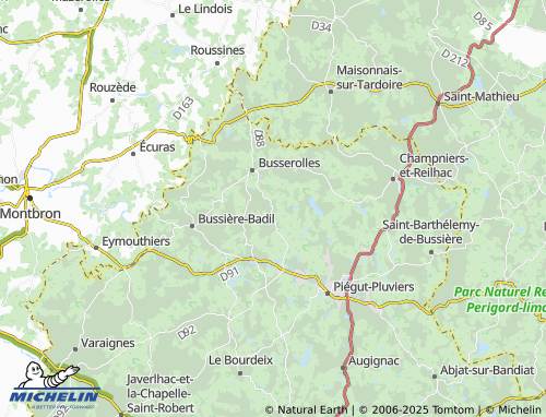 Carte MICHELIN Nantheuil - ViaMichelin