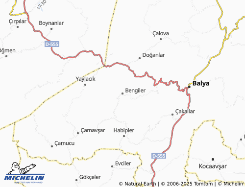 MICHELIN Bengiler map - ViaMichelin