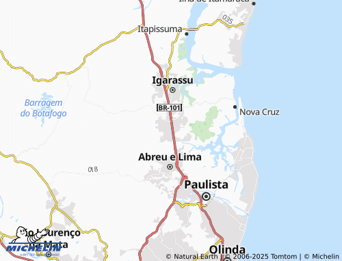 MICHELIN Cruz de Rebouças map - ViaMichelin